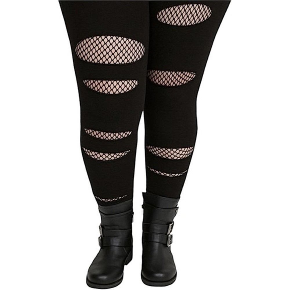 TORRID Full Length Signature Waist Mesh Split Pocket Leggings‎ NWT Size 4X